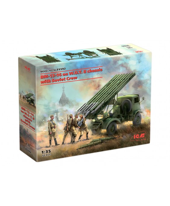ICM modelis BM-13-16  on W.O.T. 8 chassis with Soviet Crew 1/35