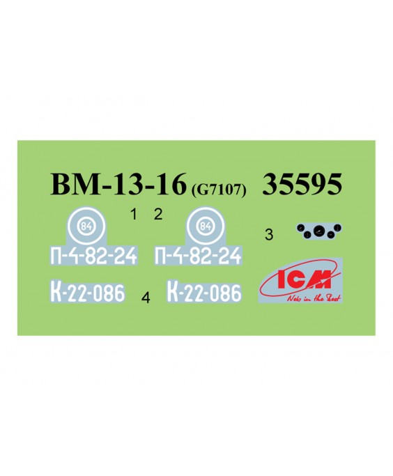 ICM modelis BM-13-16 on G7107 base 1/35
