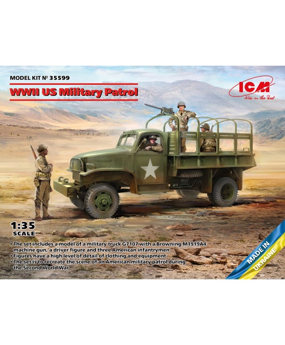 ICM modelis WWII US Military Patrol 1/35