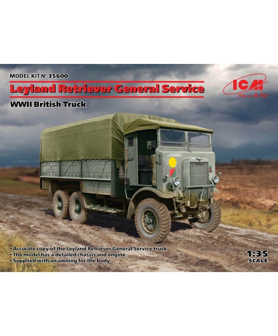 ICM modelis Leyland Retriever General Service, WWII British Truck 1/35