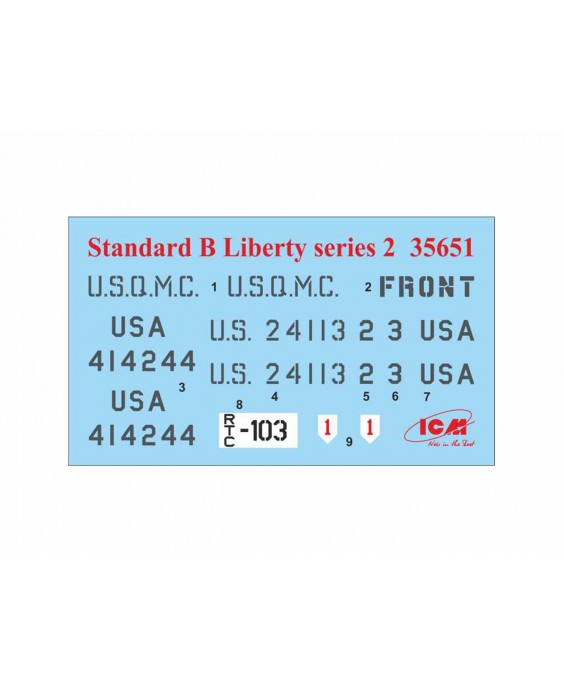 ICM modelis Standard B Liberty Series 2, WWI US Army Truck 1/35 ICM modelis Standard B Liberty Series 2, WWI US Army Truck 1/35