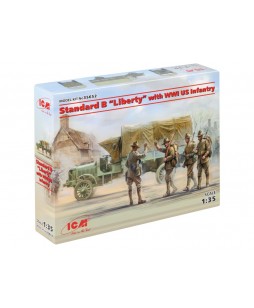 ICM modelis Standard B Liberty with WWI US Infantry 1/35