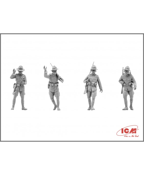 ICM modelis Standard B Liberty with WWI US Infantry 1/35
