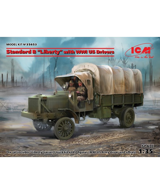 ICM modelis Standard B Liberty with WWI US Drivers 1/35 ICM modelis Standard B Liberty with WWI US Drivers 1/35