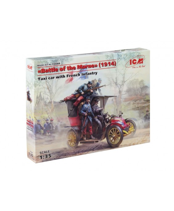 ICM modelis Battle of the Marne (1914), Taxi car with French Infantry 1/35