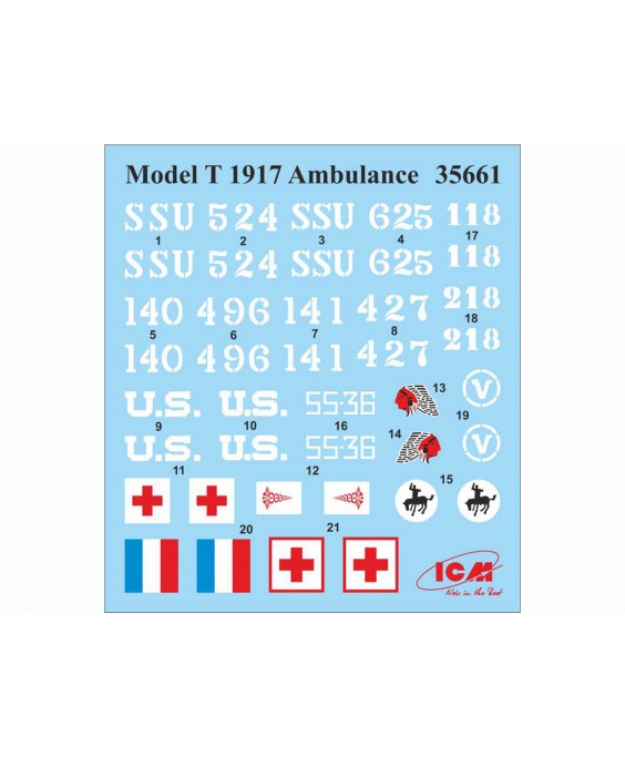 ICM modelis T 1917 Ambulance, WWI American Car 1/35