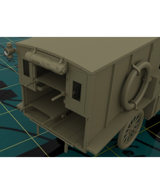 ICM modelis T 1917 Ambulance with US Medical Personnel 1/35 ICM modelis T 1917 Ambulance with US Medical Personnel 1/35