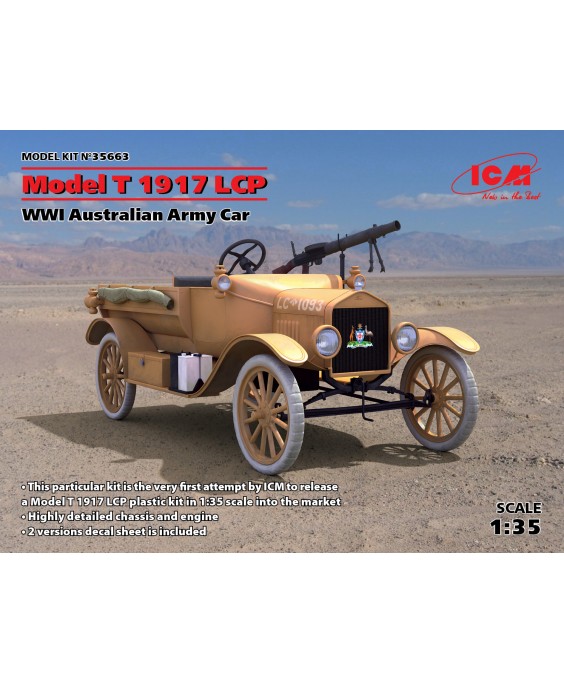 ICM modelis T 1917 LCP, WWI Australian Army Car 1/35 ICM modelis T 1917 LCP, WWI Australian Army Car 1/35
