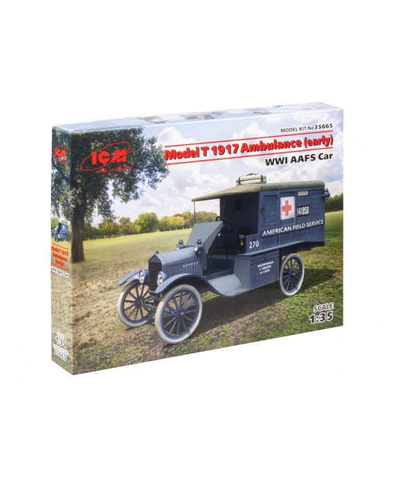 ICM modelis T 1917 Ambulance (early), WWI AAFS Car 1/35