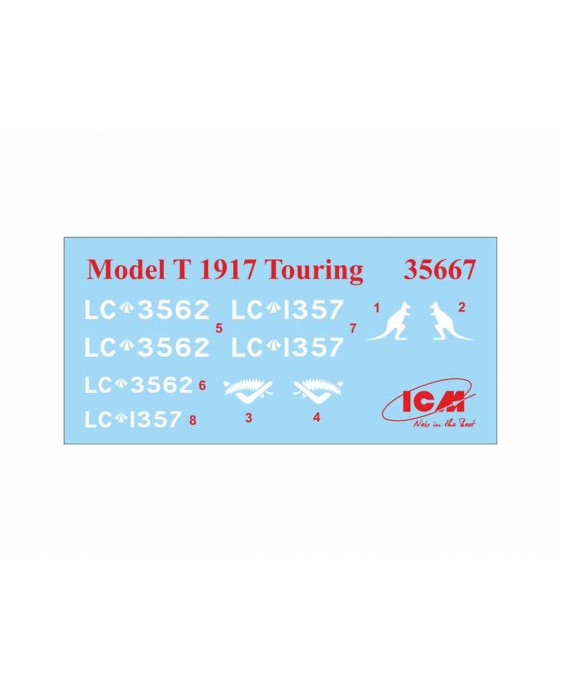 ICM modelis T 1917 Touring, WWI Australian Army Staff Car 1/35