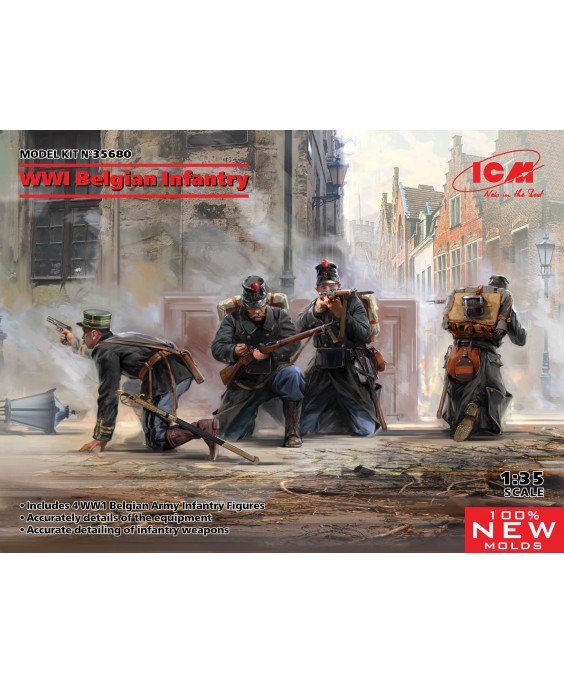 ICM modelis WWI Belgian Infantry 1/35 ICM modelis WWI Belgian Infantry 1/35