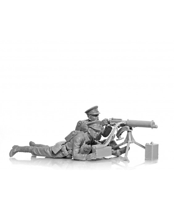 ICM modelis WWI British Vickers MG Crew (Vickers MG & 2 figures) 1/35