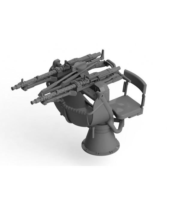 ICM modelis Zwillingssockel 36, WWII German Anti-aircraft Machihe gun Mount 1/35