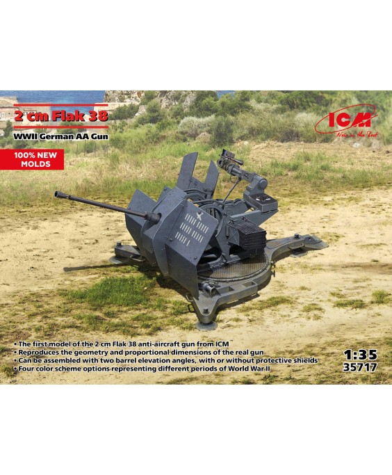 ICM Flak 38 WWII German AA Gun 1/35