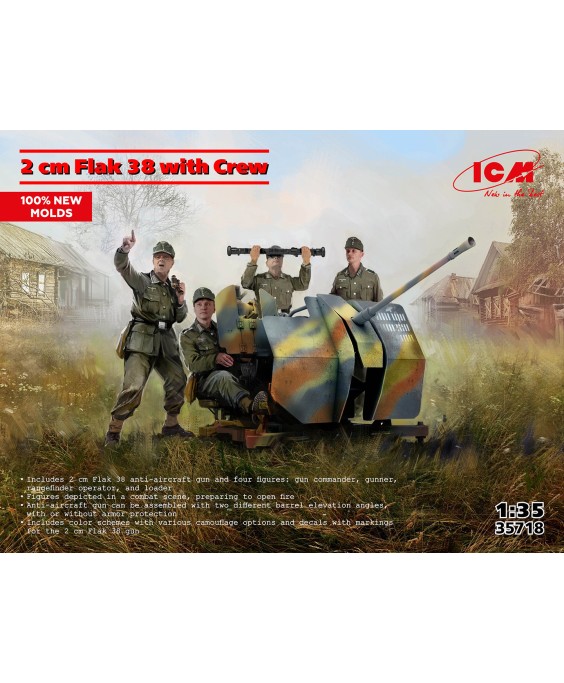 ICM 2 cm Flak 38 with Crew 1/35