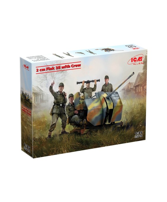 ICM 2 cm Flak 38 with Crew 1/35