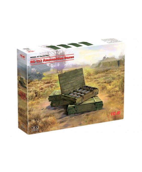 ICM modelis RS-132 Ammunition Boxes 1/35
