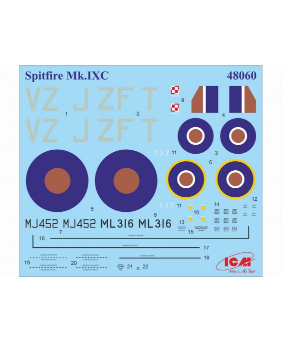 ICM modelis Spitfire Mk.IXC Beer Delivery, WWII British Fighter 1/48                                      