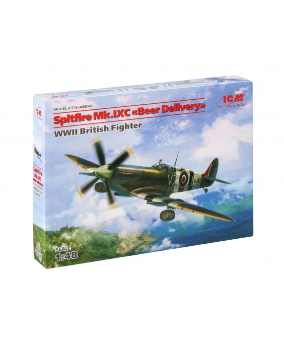 ICM modelis Spitfire Mk.IXC Beer Delivery, WWII British Fighter 1/48                                      