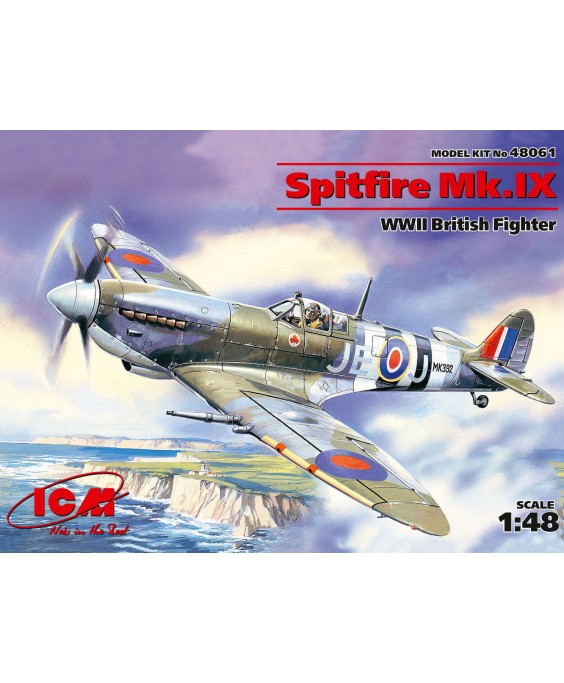 ICM modelis Spitfire Mk.IX, WWII British Fighter 1/48                                     