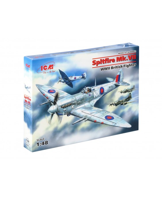 ICM modelis Spitfire Mk.VII, WWII British Fighter 1/48                                         