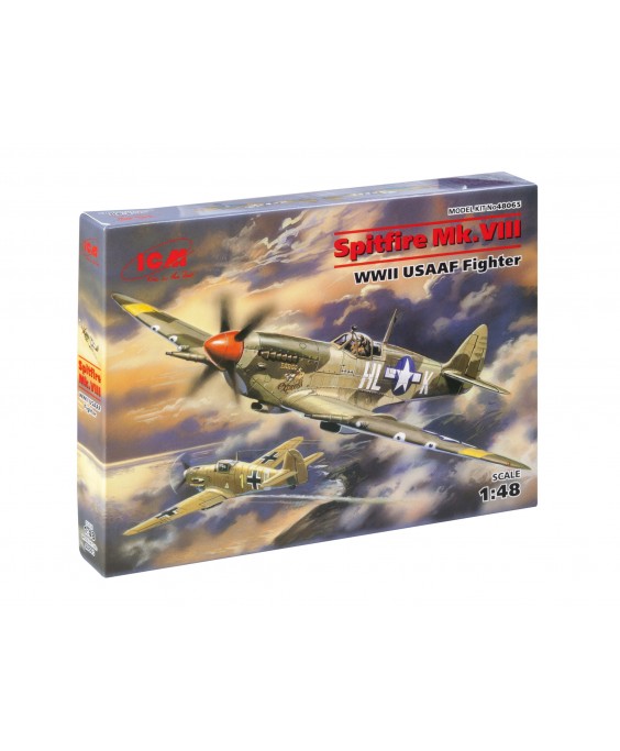 ICM modelis Spitfire Mk.VIII, WWII USAAF Fighter 1/48                                         