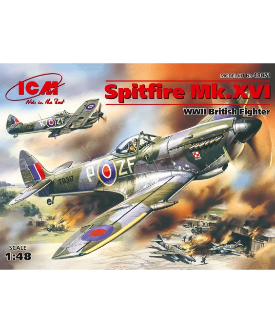 ICM modelis Spitfire Mk.XVI, WWII British Fighter 1/48                                                             