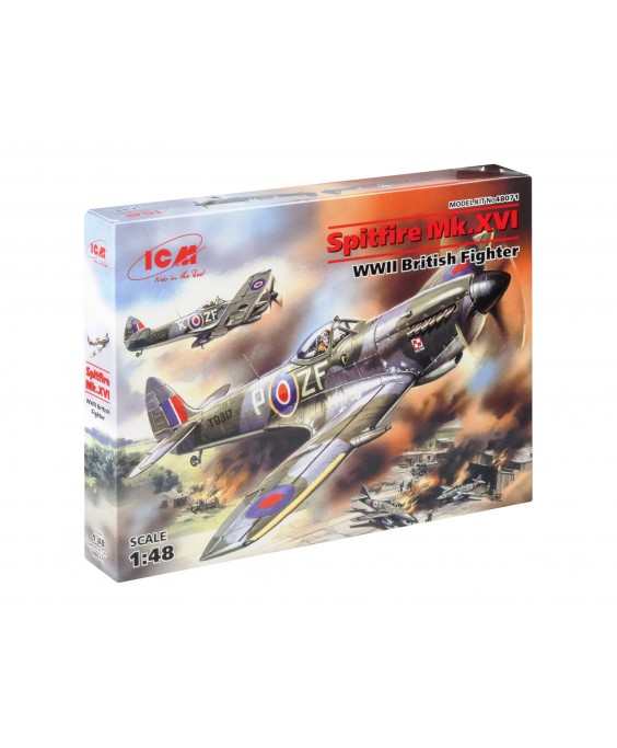 ICM modelis Spitfire Mk.XVI, WWII British Fighter 1/48                                                             