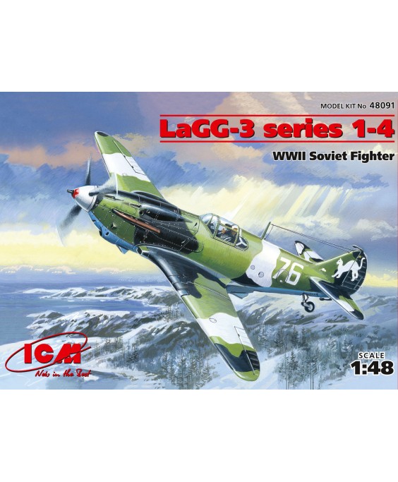 ICM modelis LaGG-3 series 1-4, WWII Soviet Fighter 1/48 ICM modelis LaGG-3 series 1-4, WWII Soviet Fighter 1/48
