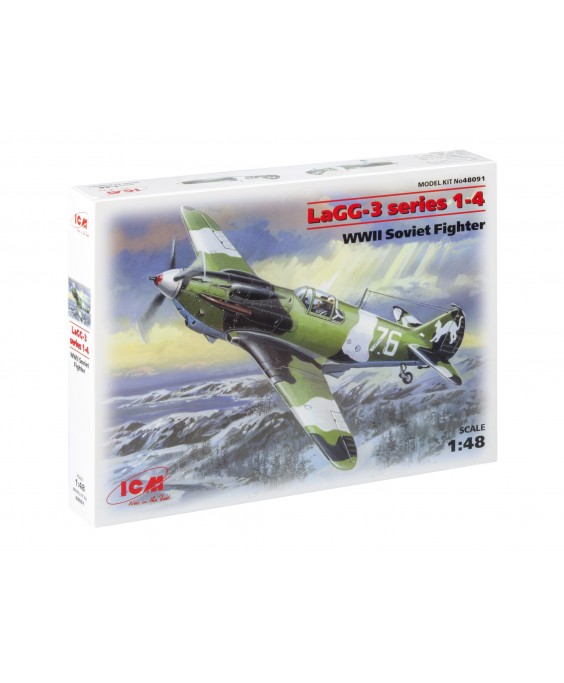 ICM modelis LaGG-3 series 1-4, WWII Soviet Fighter 1/48                                   