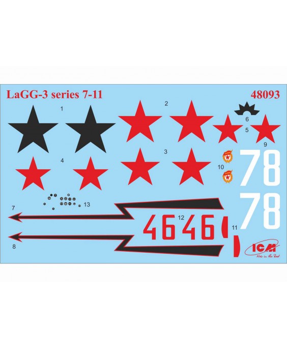ICM modelis LaGG-3 series 7-11, WWII Soviet Fighter 1/48 ICM modelis LaGG-3 series 7-11, WWII Soviet Fighter 1/48