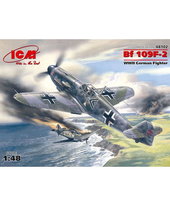 ICM modelis Messerschmitt Bf 109F-2, WWII German Fighter 1/48                                                 
