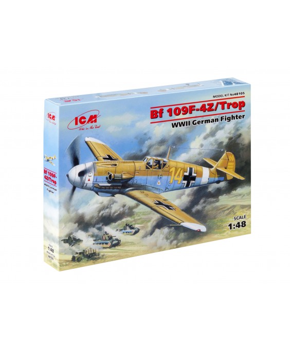 ICM modelis Messerschmitt Bf 109F-4Z/Trop, WWII German Fighter 1/48                                                                     