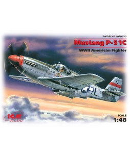 ICM modelis Mustang P-51C, WWII American Fighter 1/48                                     