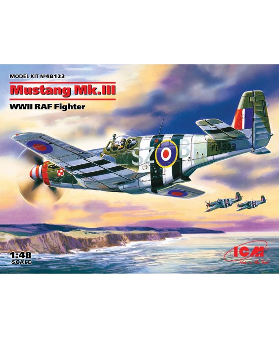 ICM modelis Mustang Mk.III, WWII RAF Fighter 1/48