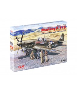 ICM modelis Mustang P-51B with USAAF Pilots and Ground Personnel 1/48                                            