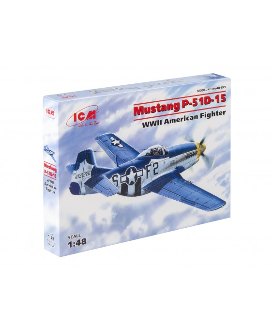 ICM modelis Mustang P-51D-15, WWII American Fighter 1/48