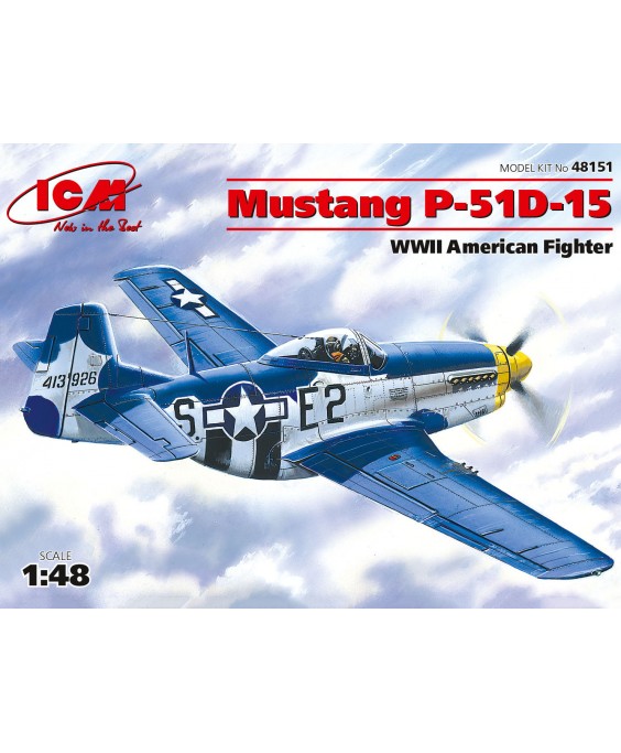 ICM modelis Mustang P-51D-15, WWII American Fighter 1/48