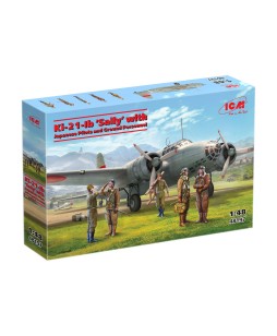 ICM modelis Ki-21-Ib ‘Sally’ with Japanese Pilots and Ground Personnel 1/48