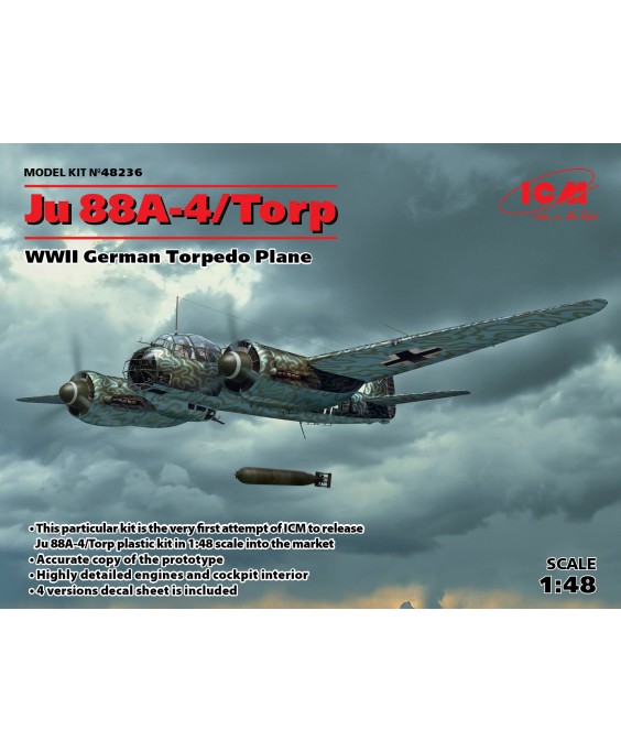 ICM modelis JU 88A – 4 Torp/A - 17 1/48