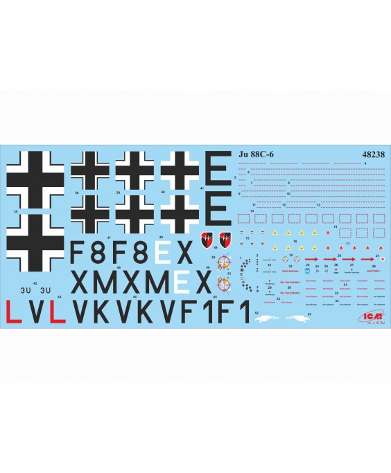 ICM modelis Ju 88С-6, WWII German Heavy Fighter 1/48