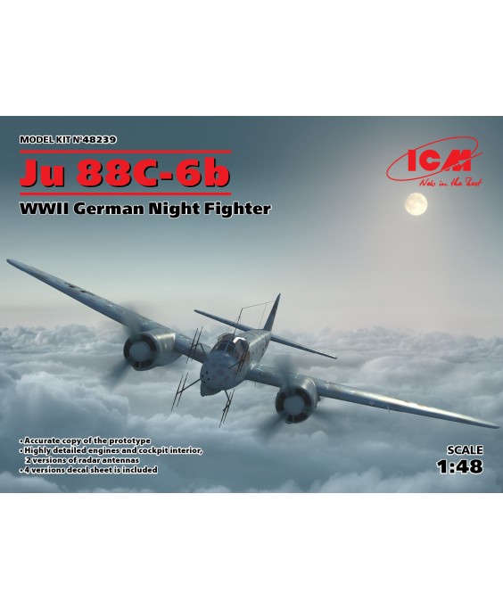 ICM modelis Ju 88С-6b, WWII German Night Fighter 1/48