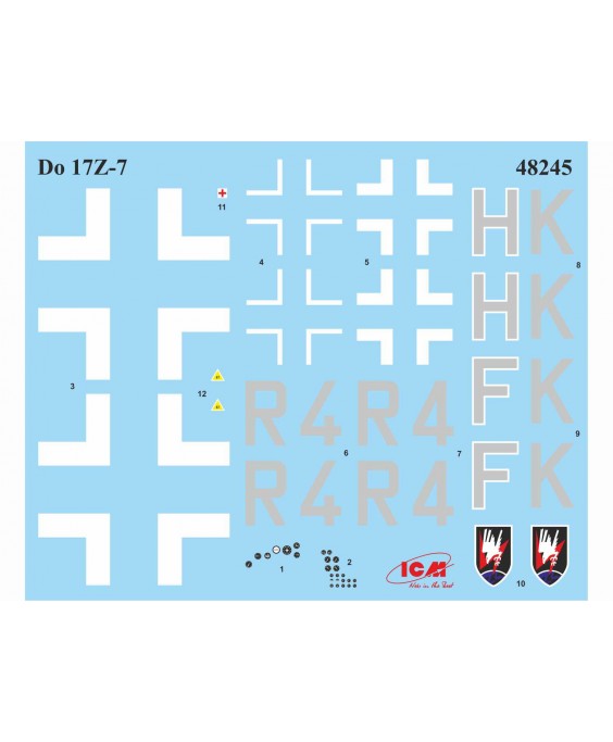 ICM modelis Do 17Z-7, WWII German Night Fighter  1/48