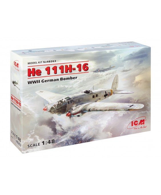 ICM modelis He 111H-16, WWII German Bomber 1/48
