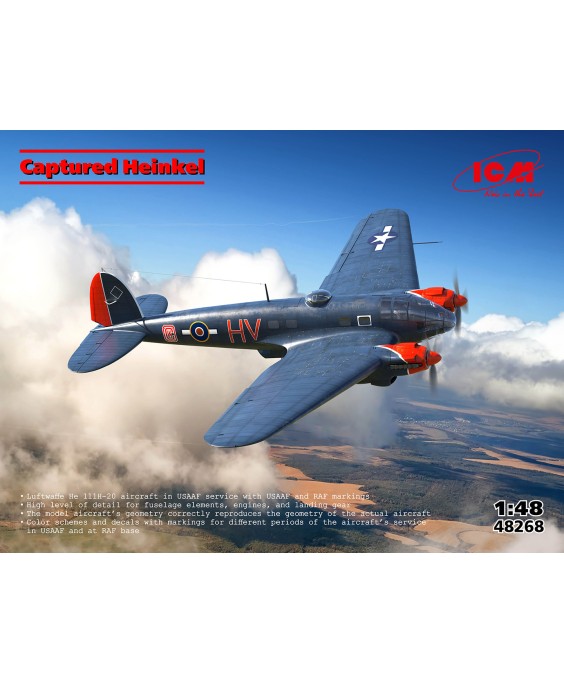 ICM modelis Captured Heinkel 1/48