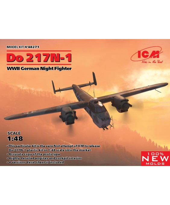 ICM modelis Do 217N-1, WWII German Night Fighter 1/48
