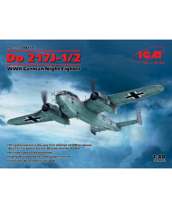ICM modelis Do 217J-1/2, WWII German Night Fighter 1/48