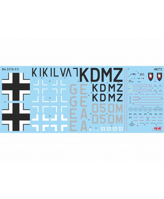 ICM modelis Do 217J-1/2, WWII German Night Fighter 1/48