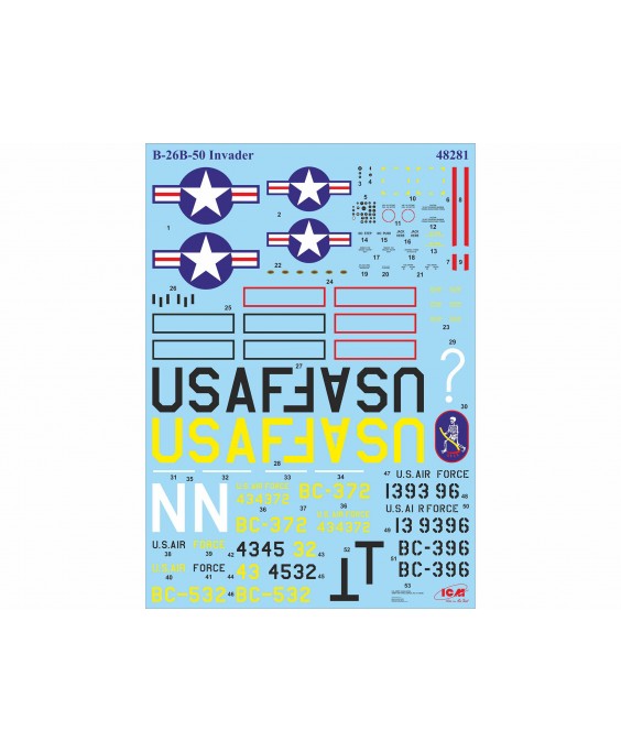 ICM modelis B-26B-50 Invader, Korean War American Bomber 1/48