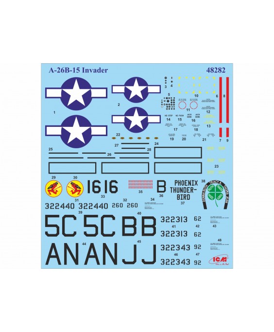 ICM modelis A-26B-15 Invader, WWII American Bomber 1/48